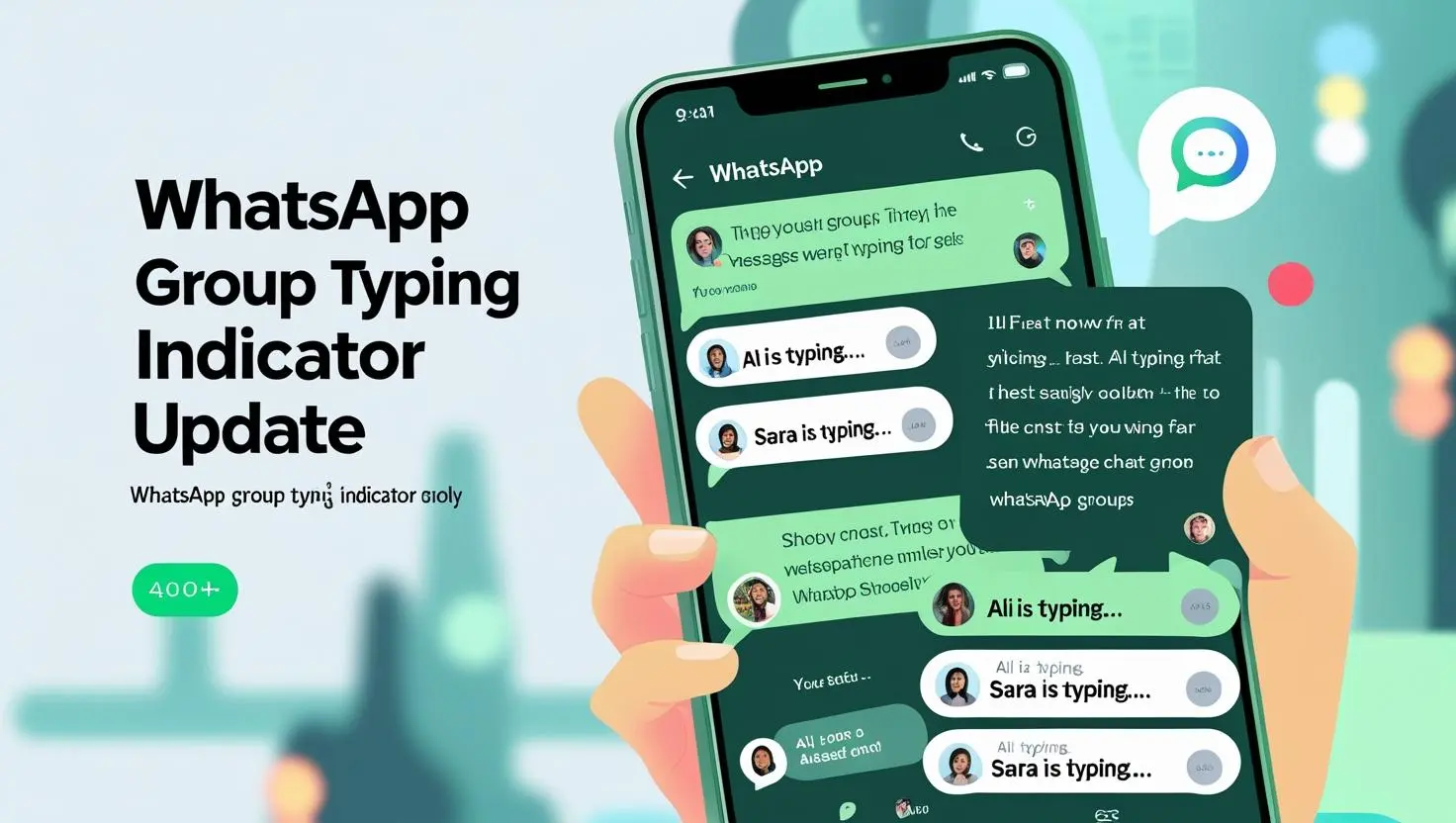 WhatsApp group typing indicator